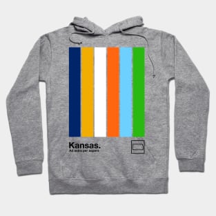 Kansas // Original Minimalist Artwork Poster Design Hoodie